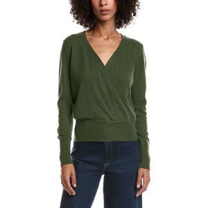 Forte Cashmere Womens  Drape Surplus Cashmere Pullover, Green